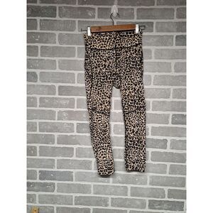 Outdoor Voices Leopard Print Flex Leggings‎ Size XS NEW Cheetah Print Wide Waist